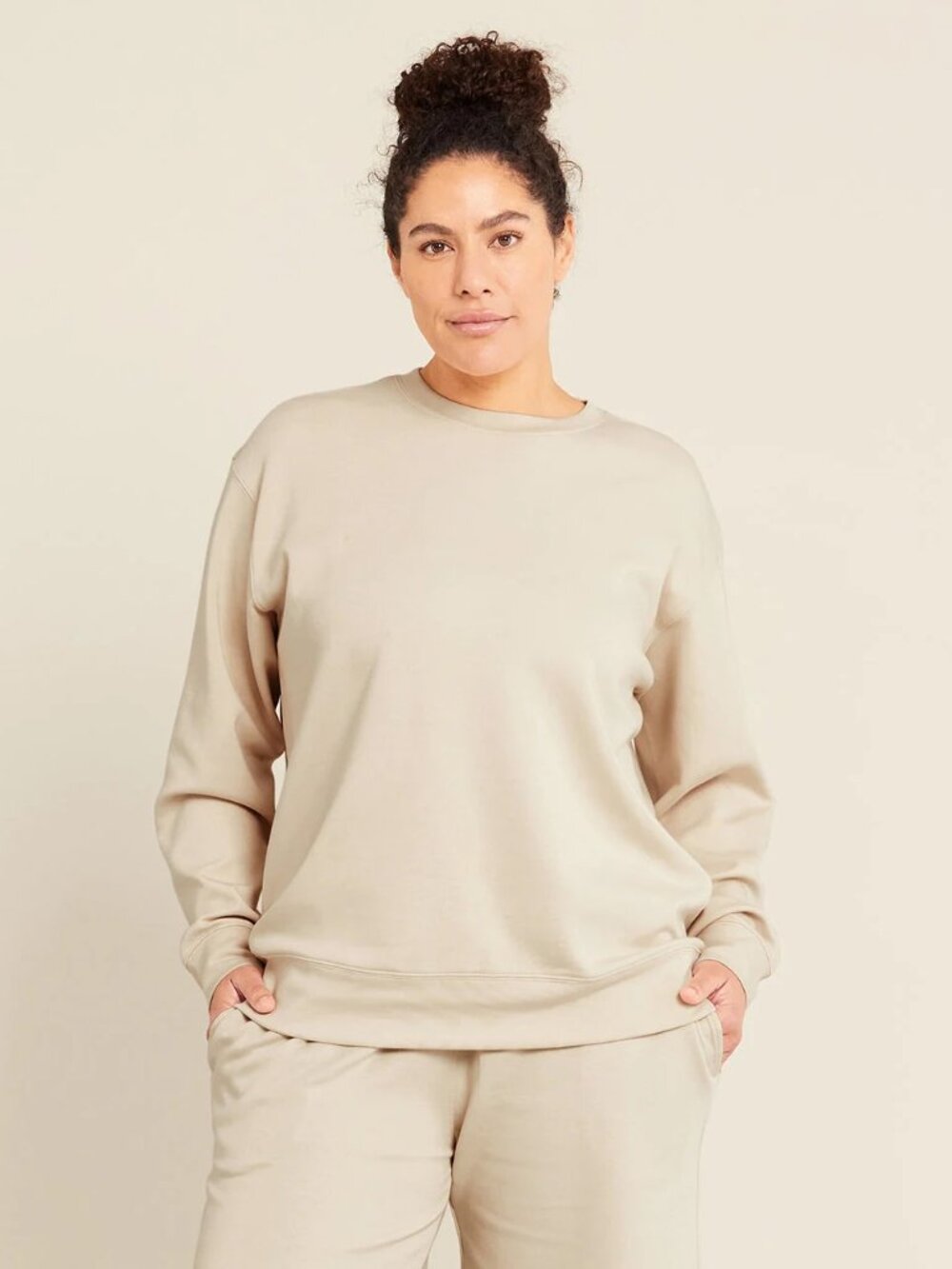 Unisex Crew Neck Sweater - Sand